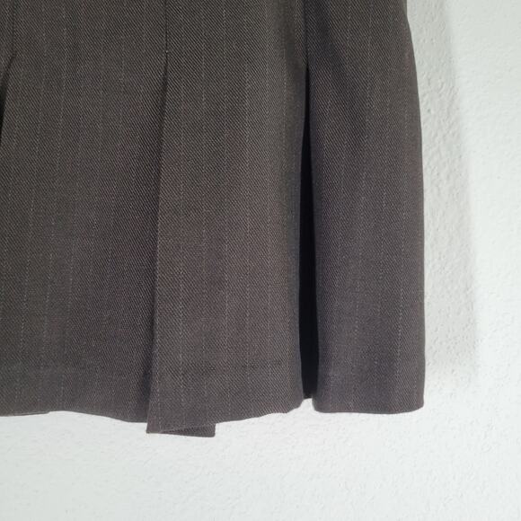 Ben Sherman Micro Mini Skirt Pleated Womens Small Brown Houndstooth Y2K Academia - Picture 7 of 9